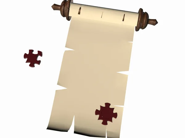 Puzzle scroll — Stock Photo, Image