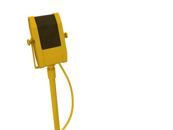 Micrófono dorado — Foto de Stock
