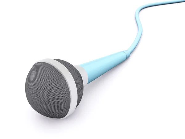 Um único microfone. 3D — Fotografia de Stock