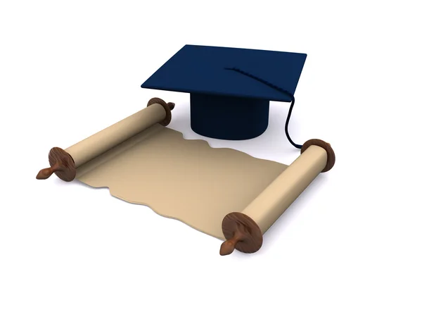 stock image Graduation objects on white