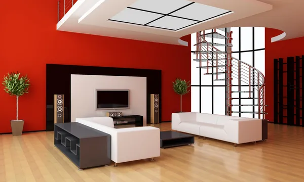Interior moderno de um quarto Imagem De Stock