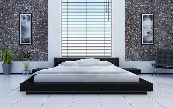 Modern interiör av en sovande rum — Stockfoto