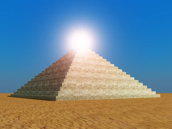 Piramide tegen de zon — Stockfoto