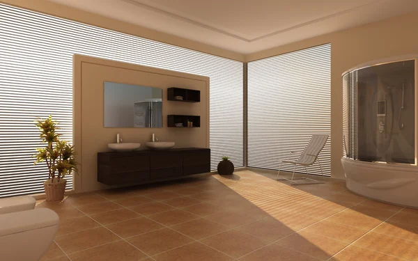Interior moderno de un cuarto de baño — Stockfoto