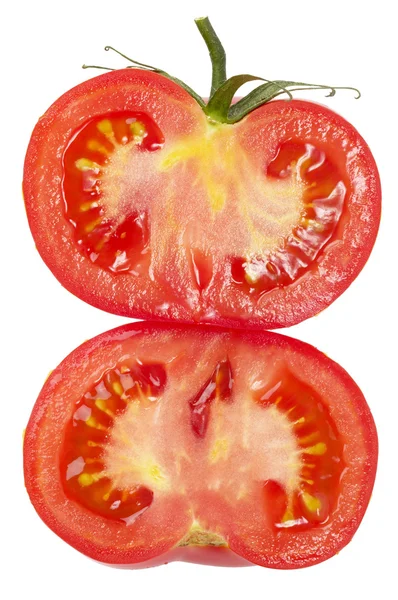 Две половинки томата — стоковое фото