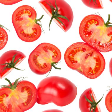 Tomato slices seamless wallpaper clipart