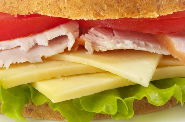ハムのサンドイッチの背景 — ストック写真