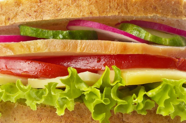 Ham sandwich achtergrond — Stockfoto