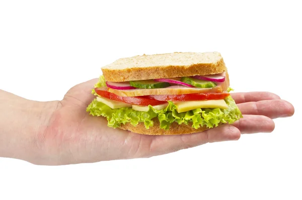 Jambonlu sandviç var. — Stok fotoğraf