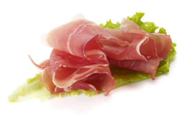 Ham and lettuce — Stock Photo, Image