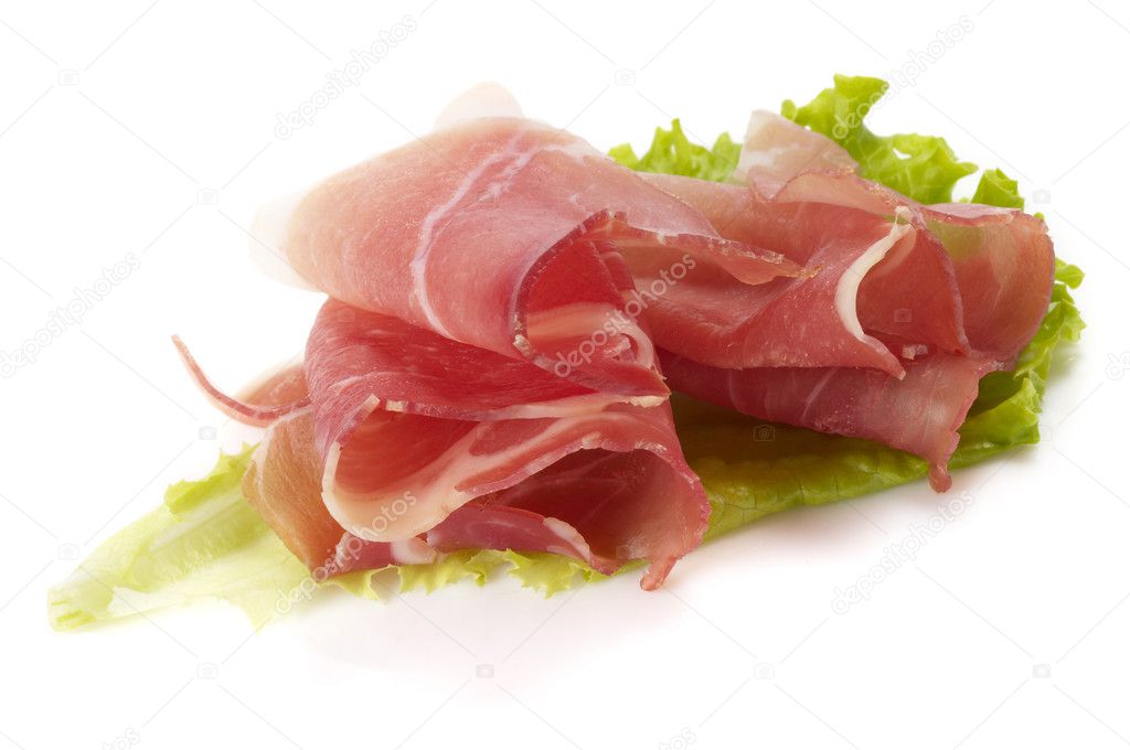 Ham and lettuce
