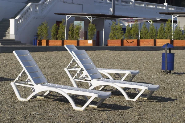 Plastic deck-chairs