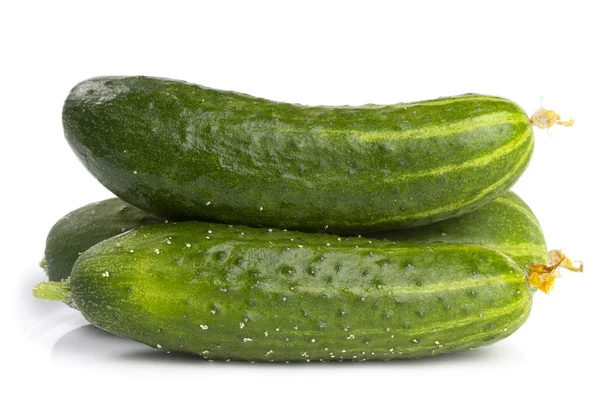 Üç yeşil salatalık — Stok fotoğraf