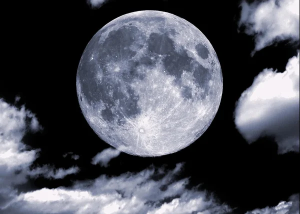 Luna piena di notte — Foto Stock