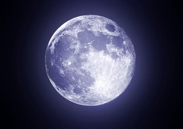 밤에 보름달이 뜨다 — 스톡 사진