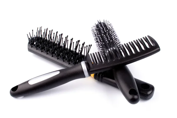 Três escovas de cabelo — Fotografia de Stock