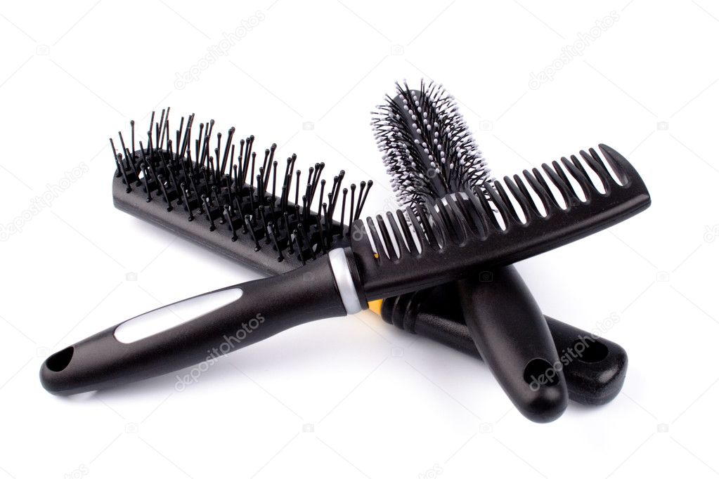 Three hairbrushes