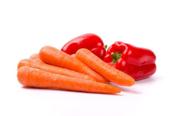 Karotten und roter Paprika — Stockfoto
