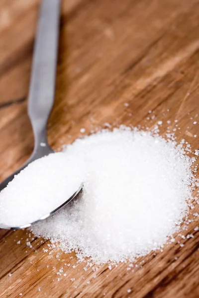 Spoon with sugar — Stock Photo, Image