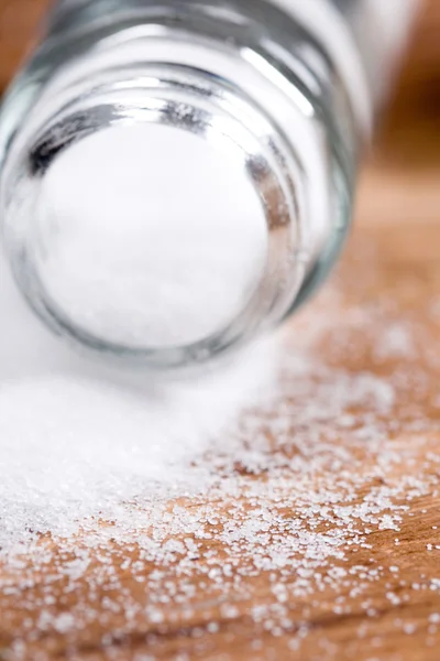 Stock image Salt in glass container