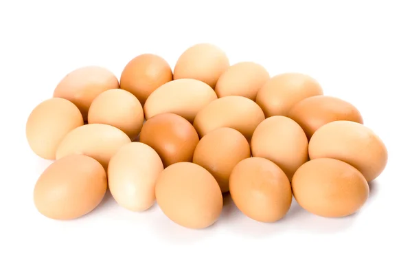 Vinte ovos castanhos — Fotografia de Stock