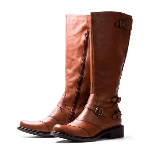 Pair of brown boots Stock Photo