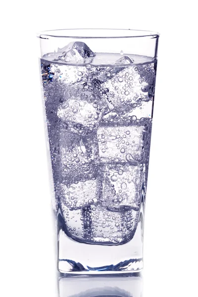 Glass with ice water — Stock Photo, Image