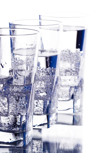 冷たい水で 3 つのグラス — ストック写真