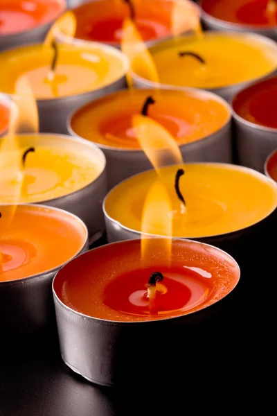Flaming candles — Stock Photo, Image