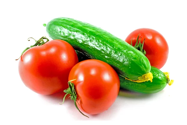 stock image Tomatoes and cucumbers