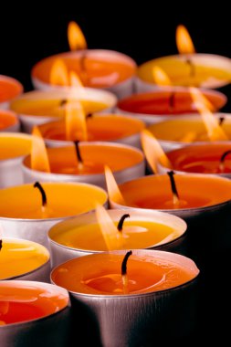 Flaming candles clipart