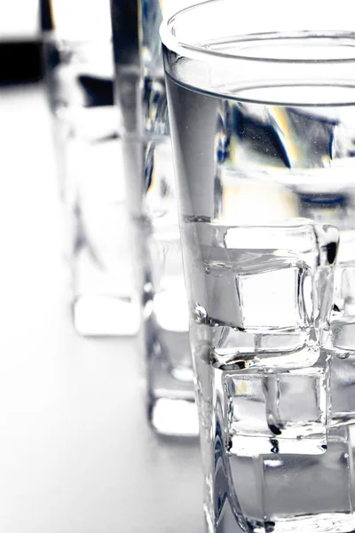 Three glasses with water — Stock Photo, Image