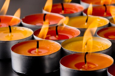 Flaming candles clipart