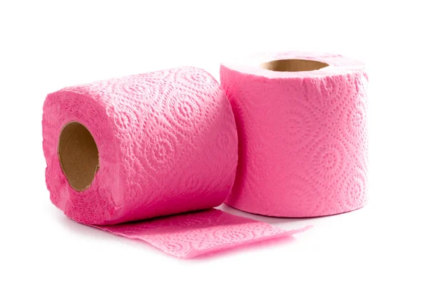 Dwie rolki papieru toaletowego — Zdjęcie stockowe