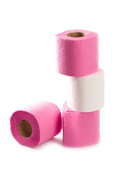 Vier Toilettenpapierrollen — Stockfoto