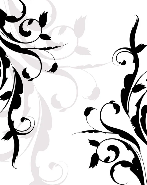 Floral background (black and white) — Stock Vector © antonovaolena ...