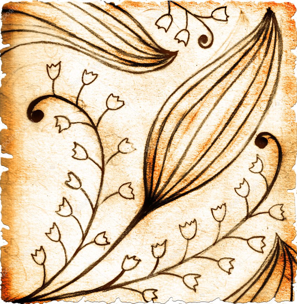 Color pencil drawing lily — Stock Photo © Oksana 3076015