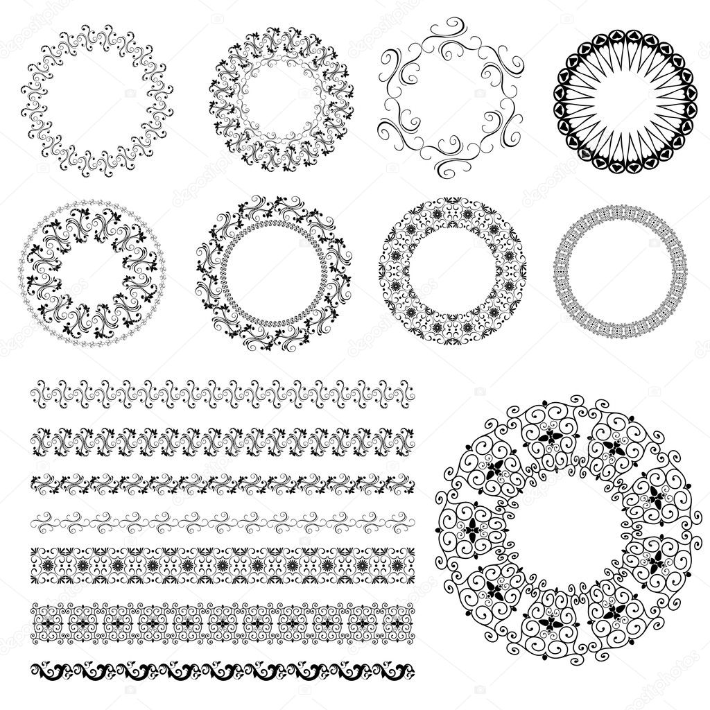 Set pattern arabesque — Stock Vector © Oksana #3778966