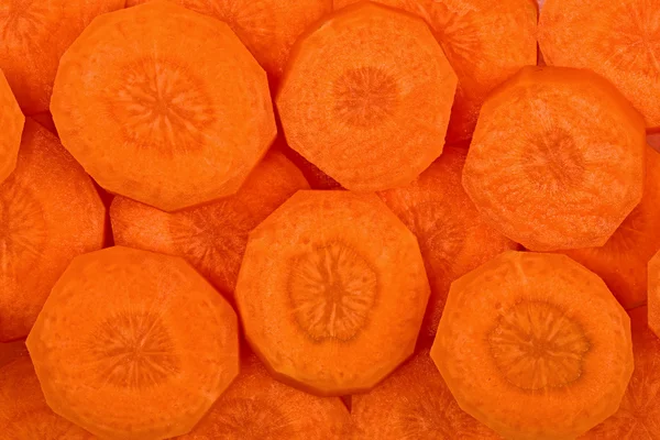 Circles of the cut crude carrots