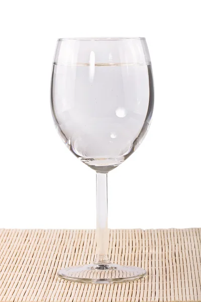 Szkło przejrzyste wody na białym tle — Zdjęcie stockowe