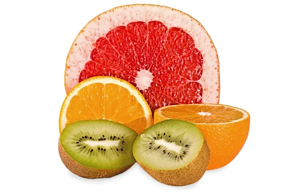 Samenstelling van fruit geïsoleerd — Stockfoto