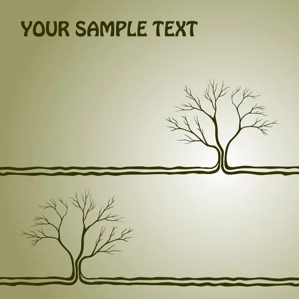 Pozadí se stromem — Stockový vektor