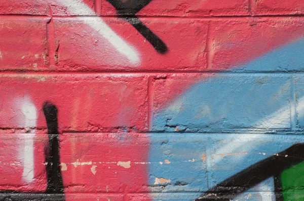 stock image Brick wall with graffiti.