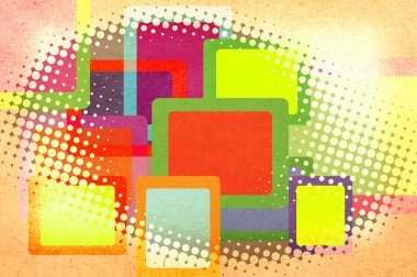 Dikdörtgen bir kağıt yarı tonlu arka planda