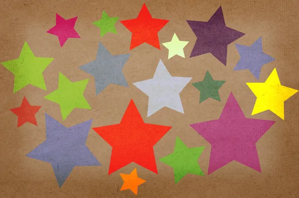 Αστέρια σε φόντο grunge χαρτί. — Φωτογραφία Αρχείου