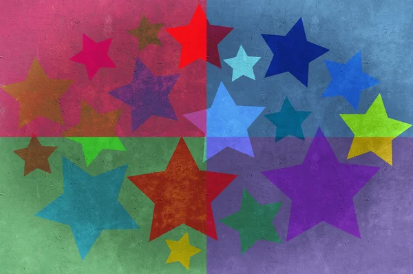 Stars and rectangles grunge background. — Stock Photo, Image