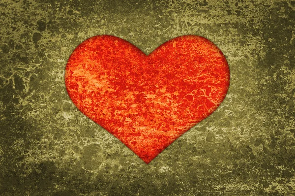 Red heart grunge background and texture. — Stock Photo, Image