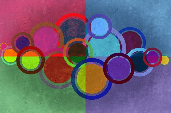 Circles and rectangles grunge background — Stok fotoğraf