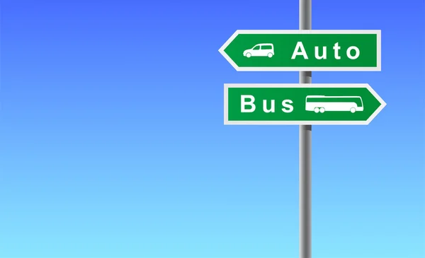 Nyilak automatikus busz ég háttere. — Stock Vector