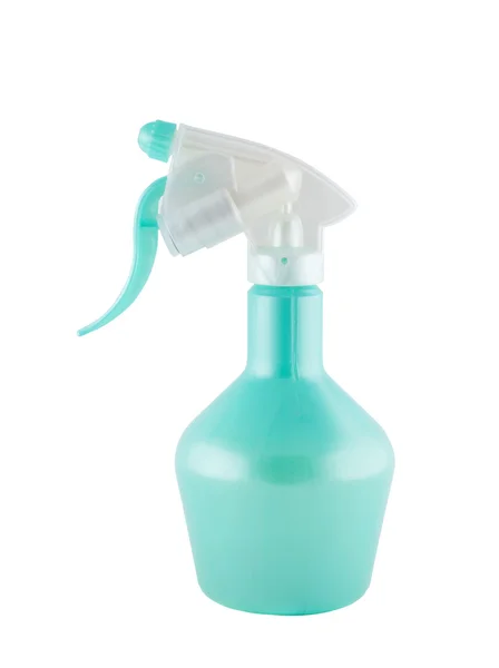 Bottle with sprayer isolated on white. — Stock Photo, Image